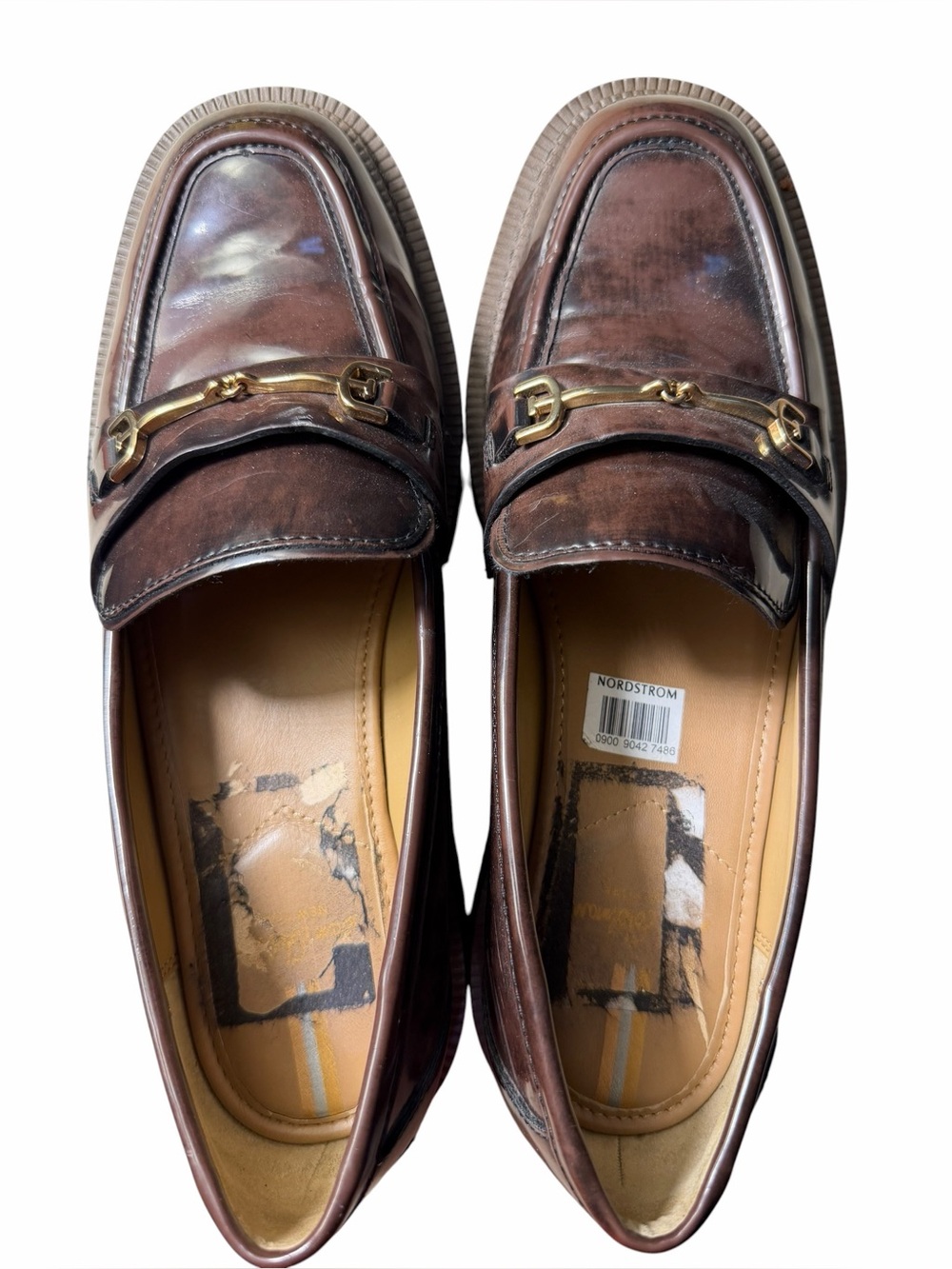 Sam Edelman Laurs Lug Sole Loafers in Chestnut brown size 8.5 shoes women - Picture 4 of 15